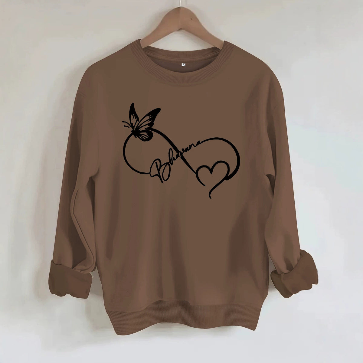 Round neck fleece hoodie