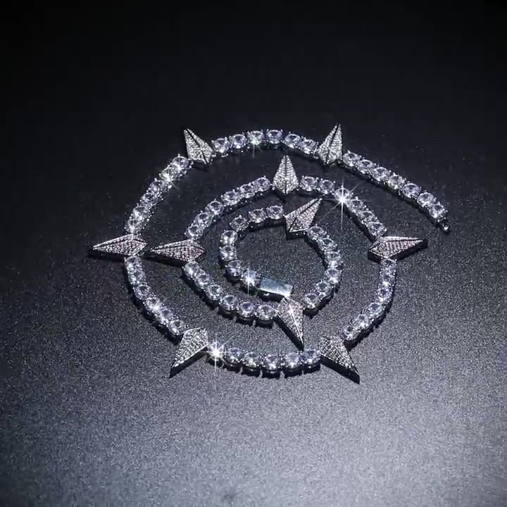 Hip-Hop Rap Black Panther Necklace Trendy Men's Niche Design Zirconia Necklace Fashion Accessories