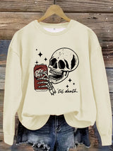 Printed pullover sweatshirt sweatshirt
