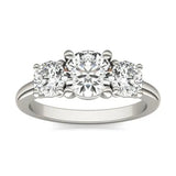 3 CTW AGI Certified Lab Grown Diamond (G-VS) Three Stone Engagement Ring in of 14K Gold
