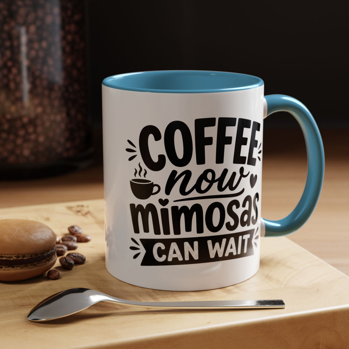 Funny Coffee Lover Mug, Coffee Now Mimosas Can Wait Mug, Brunch Coffee Cup, Caffeine Lover Gift, Morning Coffee Mug for Friends