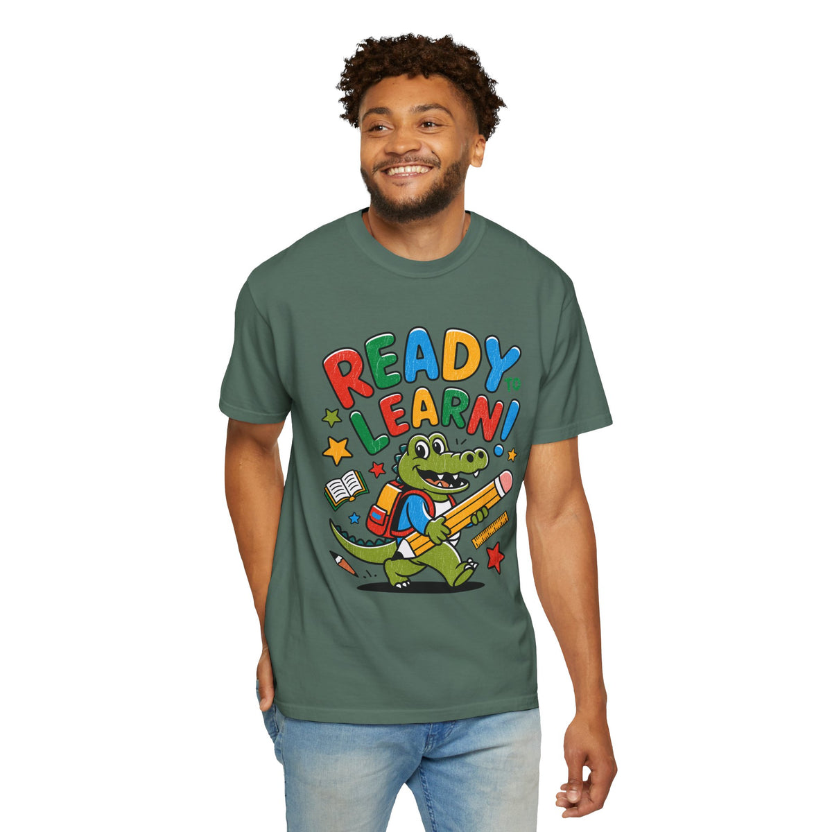Ready to Learn Alligator T-Shirt, Colorful Back to School Tee, Cute Student Gift, Preschool Teacher Outfit, Classroom Graphic Shirt