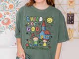 Christian Kids Comfort Shirt, Child Of God Graphic Tee, Faith Based Church Tshirt for Sunday School and Christian Family