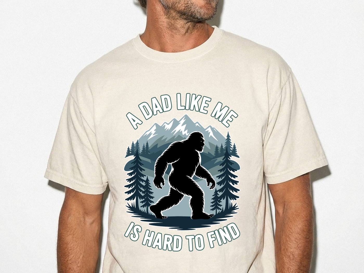 Bigfoot Comfort Shirt, Funny Sasquatch Graphic Tee, A Dad Like Me Is Hard To Find Shirt, Fathers Day Gift for Dad