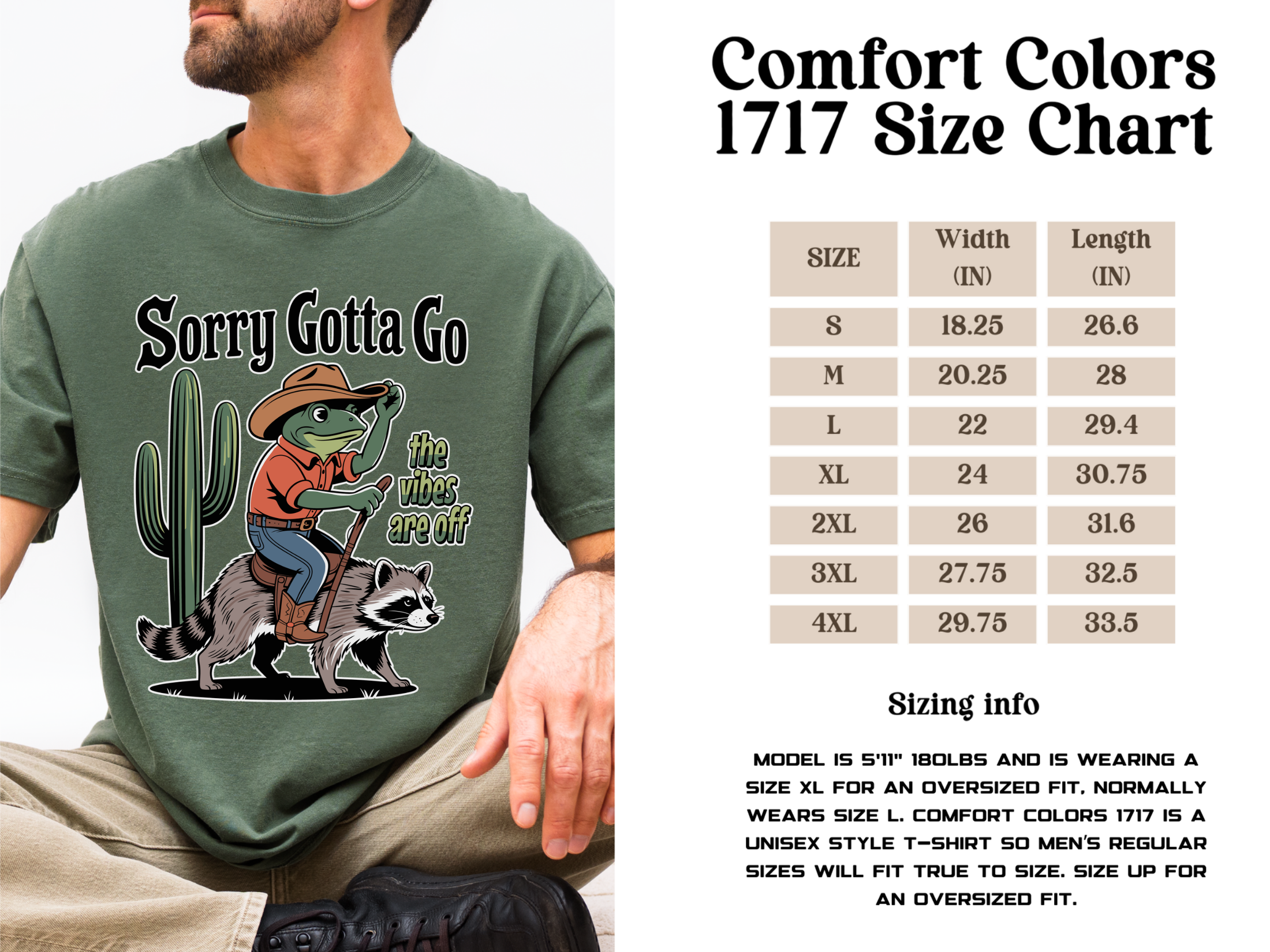Funny Frog Cowboy Comfort Shirt, Sorry Gotta Go The Vibes Are Off Tee, Raccoon Meme Tshirt, Western Humor Shirt