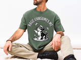 Funny Dog Lover Comfort Shirt, Rage Consumes Me Puppy Graphic Tee, Cute Sarcastic Dog Tshirt for Pet Owners and Introverts