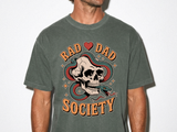 Rad Dad Society Comfort Shirt, Skull Snake Graphic Tee, Edgy Fatherhood Tshirt, Alternative Dad Gift for Fathers Day