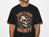 Rad Dad Society Comfort Shirt, Skull Snake Graphic Tee, Edgy Fatherhood Tshirt, Alternative Dad Gift for Fathers Day