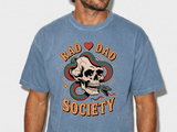 Rad Dad Society Comfort Shirt, Skull Snake Graphic Tee, Edgy Fatherhood Tshirt, Alternative Dad Gift for Fathers Day