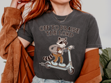 Funny Christian Comfort Colors Shirt, Off to Praise the Lord Raccoon Tee, Cute Faith Based Graphic Tee, Trendy Christian Shirt for Women