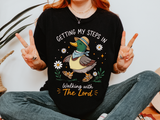 Christian Duck Comfort Colors Shirt, Walking with the Lord Graphic Tee, Cute Faith Based Duck Shirt, Trendy Christian Comfort Tee