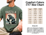 Funny Dadzilla Comfort Colors Shirt, Father of Monsters Graphic Tee, Cool Dinosaur Dad Shirt, Father's Day Gift for Dad, Retro Kaiju Tee