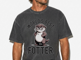 Funny Otter Dad Comfort Colors Shirt, World’s Best Fotter Graphic Tee, Cute Father’s Day Shirt, Animal Lover Dad Gift Tee