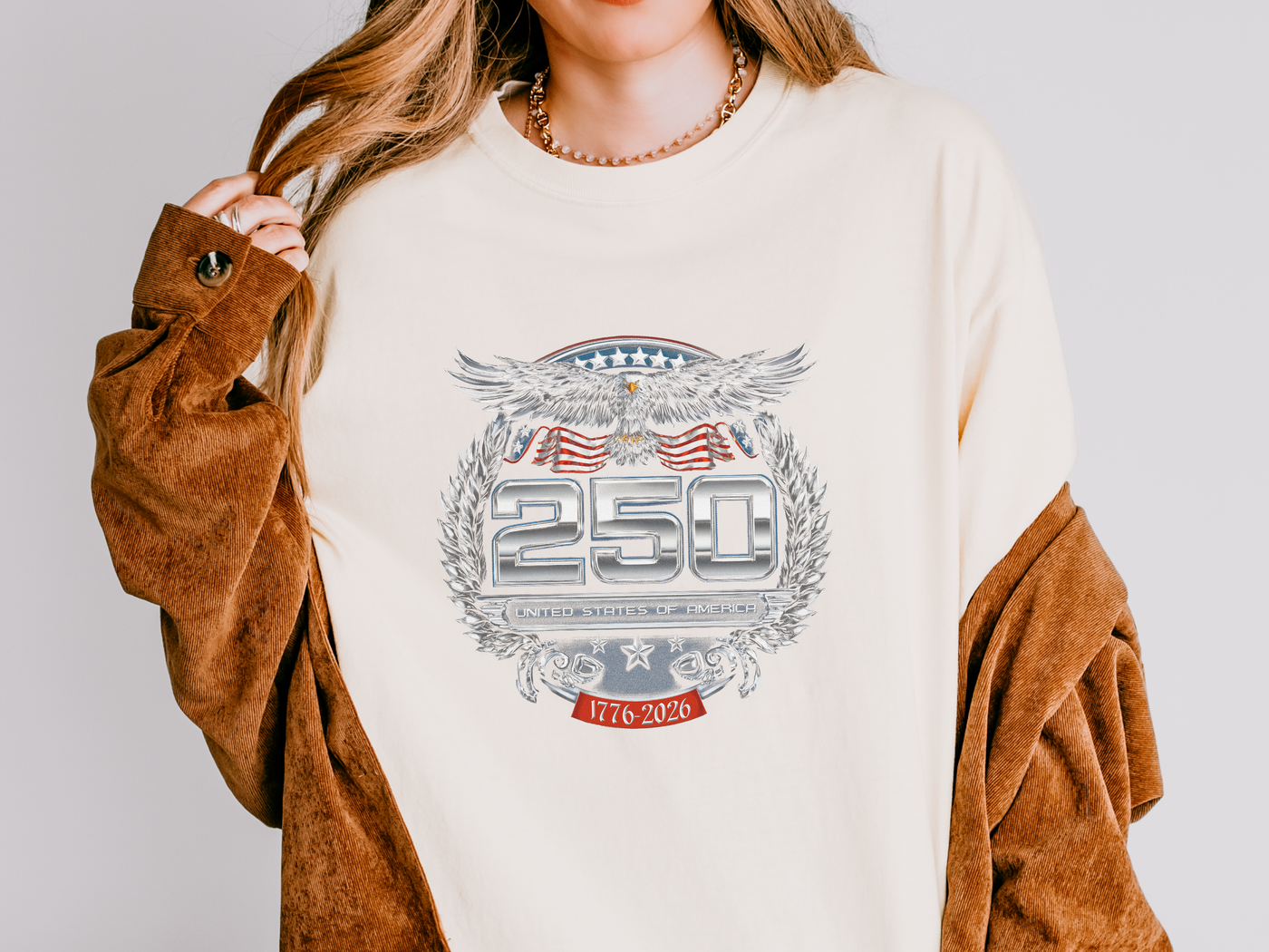 Vintage America 250 Graphic T Shirt, Patriotic Eagle USA Tee, Retro Fourth of July Shirt, Americana Streetwear Top for Women