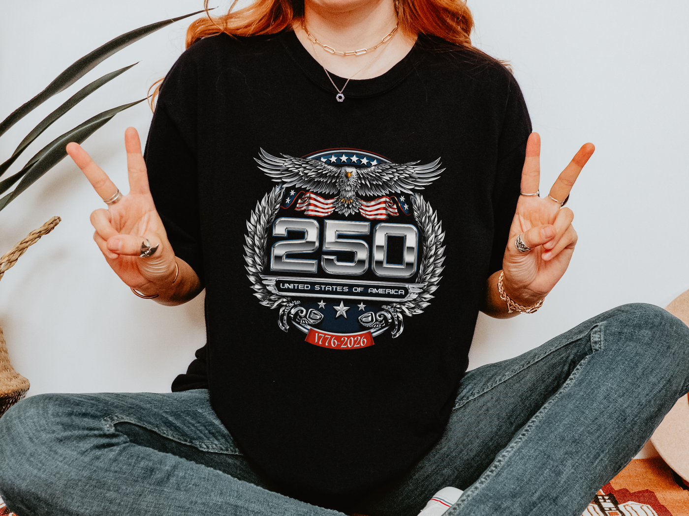 Vintage America 250 Graphic T Shirt, Patriotic Eagle USA Tee, Retro Fourth of July Shirt, Americana Streetwear Top for Women