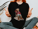 Vintage Teddy Bear Graphic T Shirt, Cute Cowboy Bear Tee, Western Aesthetic Shirt, Retro Country Streetwear Top for Women