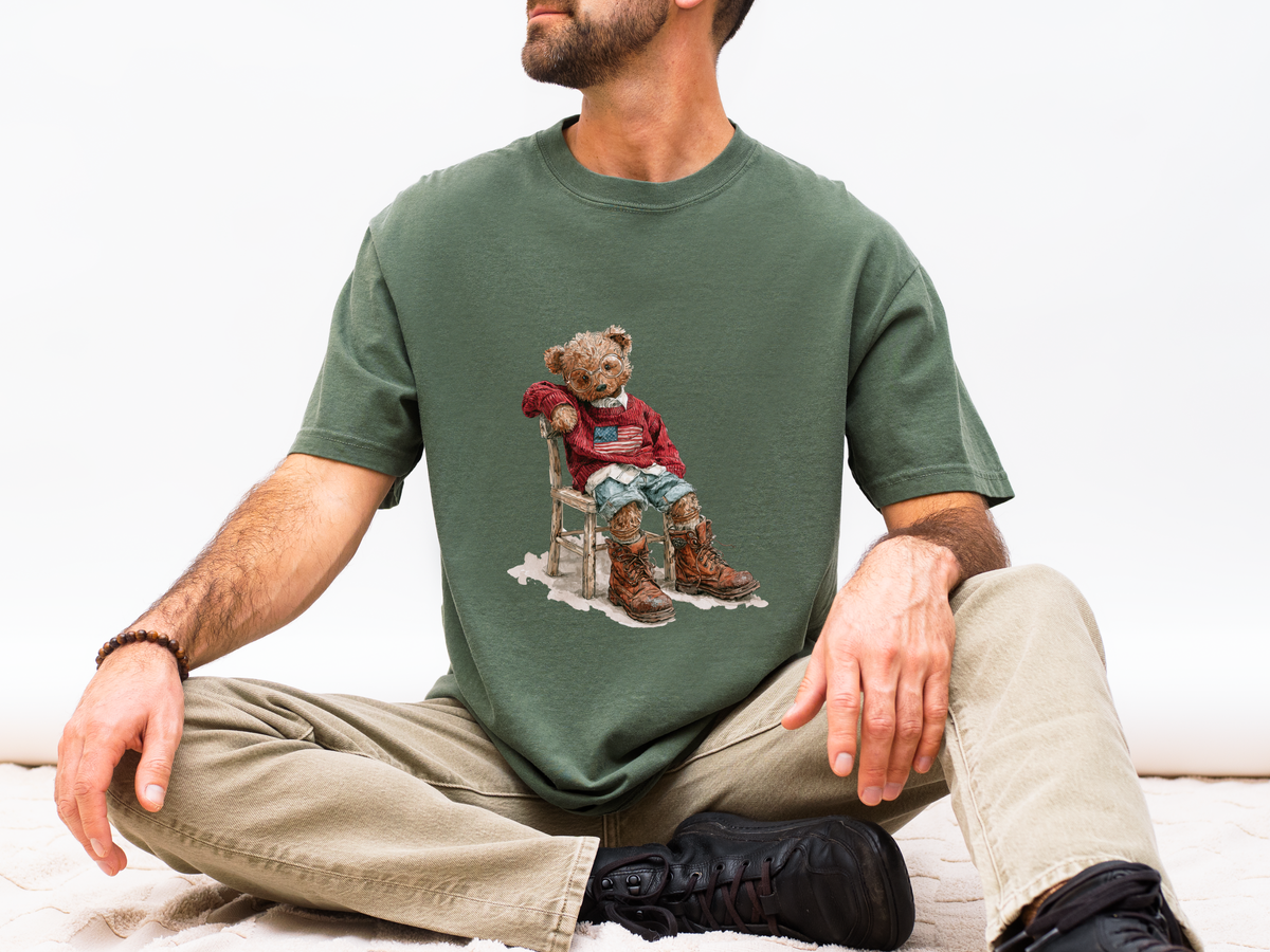 Vintage Teddy Bear Graphic T Shirt, Cute Cowboy Bear Tee, Western Aesthetic Shirt, Retro Country Streetwear Top for Women