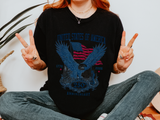 Patriotic Eagle Graphic T Shirt, America 250 Anniversary Tee, Vintage USA Flag Shirt, Fourth of July Americana Shirt for Men Women