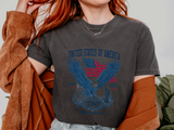 Patriotic Eagle Graphic T Shirt, America 250 Anniversary Tee, Vintage USA Flag Shirt, Fourth of July Americana Shirt for Men Women