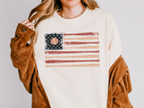 Game Day Patriotic Shirt Comfort Colors, USA Baseball Flag Graphic Tee, Fourth of July Gift for Sports Fan, American Vintage Top