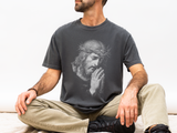 Jesus Praying Graphic Tee, Christian Faith T Shirt, Religious Streetwear Shirt, Vintage Jesus Shirt for Women Men