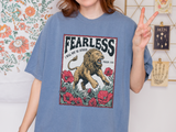 Fearless Lion Christian Graphic T Shirt, Psalm 118 6 Faith Tee, Vintage Religious Shirt, Inspirational Christian Streetwear Top