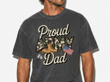 Proud Army Dad Shirt, Military Dad Graphic Tee, Patriotic Father T-Shirt, Army Family Support Gift, Veteran Dad Apparel