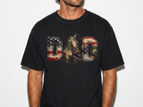 Patriotic Dad Shirt with USA Flag Design, American Father Graphic Tee, Fourth of July Gift for Dad, Proud USA Dad T-Shirt