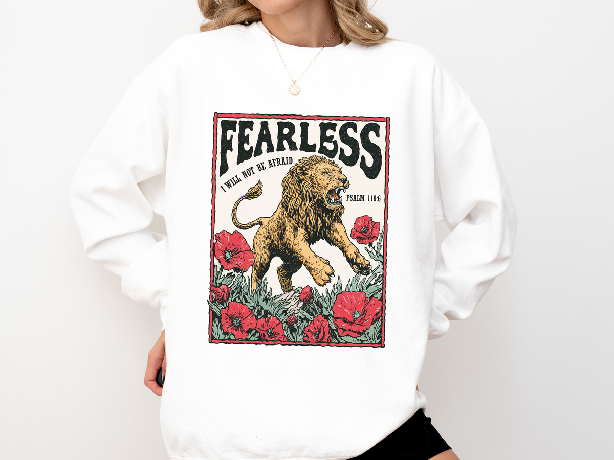 Fearless Christian Sweatshirt, I Will Not Be Afraid Crewneck, Faith Based Bible Verse Sweatshirt, Christian Gift for Women Men