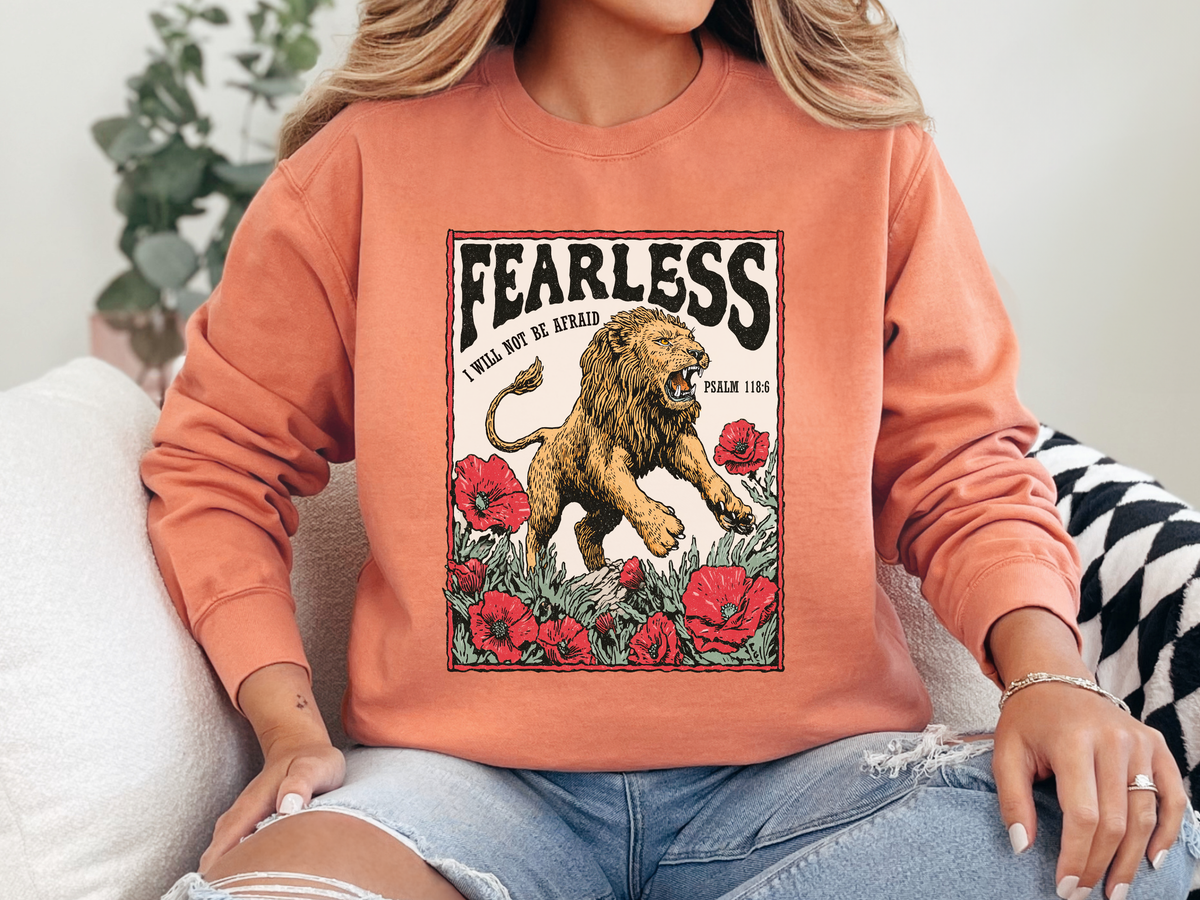 Fearless Christian Sweatshirt, I Will Not Be Afraid Crewneck, Faith Based Bible Verse Sweatshirt, Christian Gift for Women Men