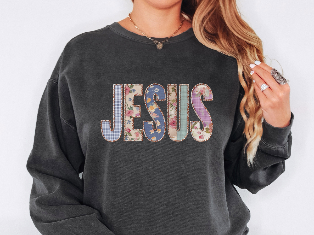 Jesus Floral Sweatshirt, Christian Flower Crewneck, Faith Based Jesus Sweatshirt, Religious Gift for Women, Christian Apparel