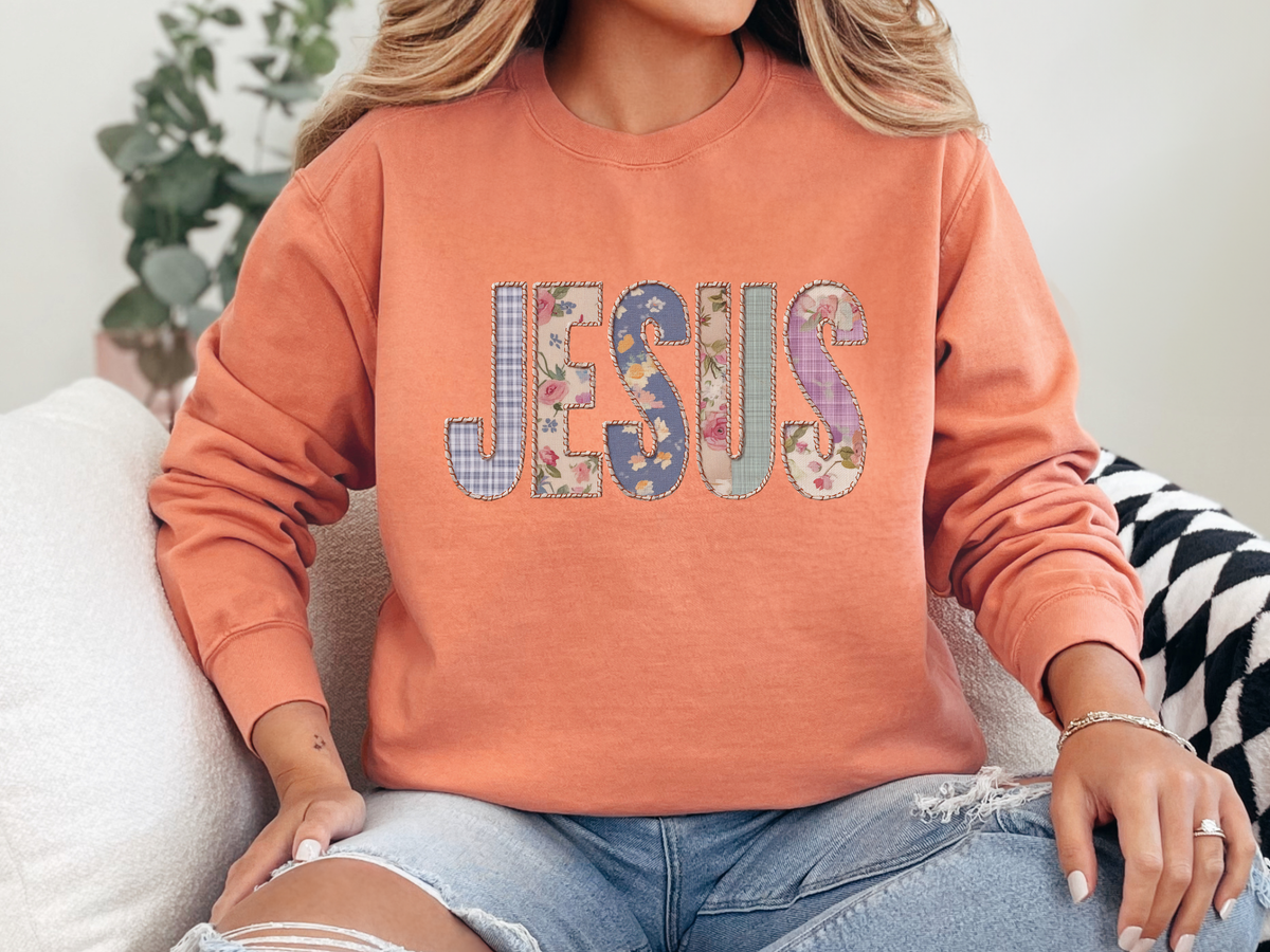 Jesus Floral Sweatshirt, Christian Flower Crewneck, Faith Based Jesus Sweatshirt, Religious Gift for Women, Christian Apparel