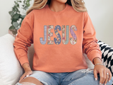 Jesus Floral Sweatshirt, Christian Flower Crewneck, Faith Based Jesus Sweatshirt, Religious Gift for Women, Christian Apparel