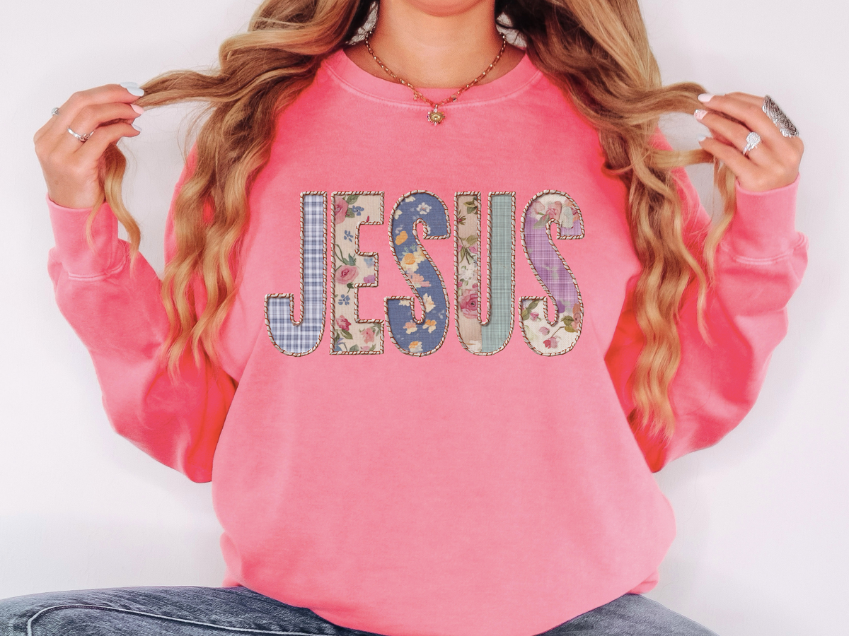 Jesus Floral Sweatshirt, Christian Flower Crewneck, Faith Based Jesus Sweatshirt, Religious Gift for Women, Christian Apparel
