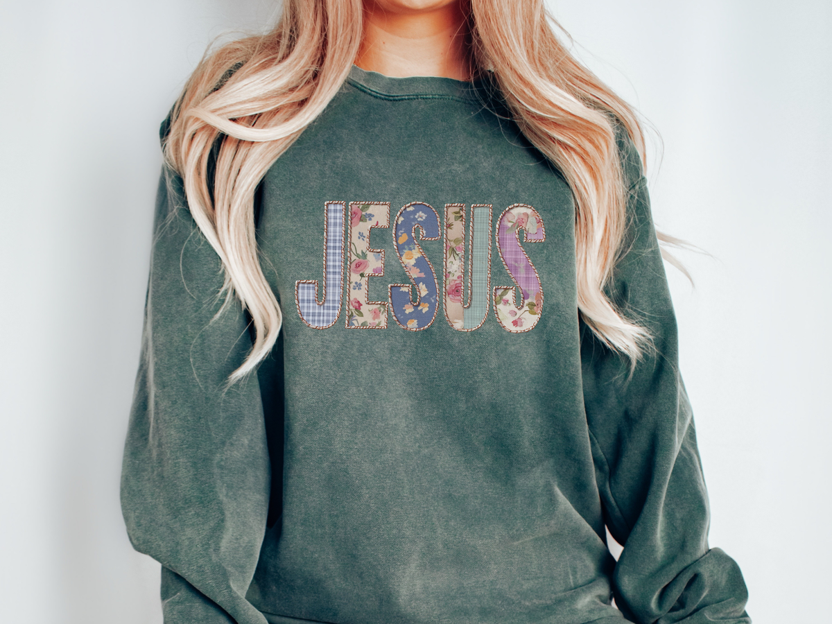 Jesus Floral Sweatshirt, Christian Flower Crewneck, Faith Based Jesus Sweatshirt, Religious Gift for Women, Christian Apparel