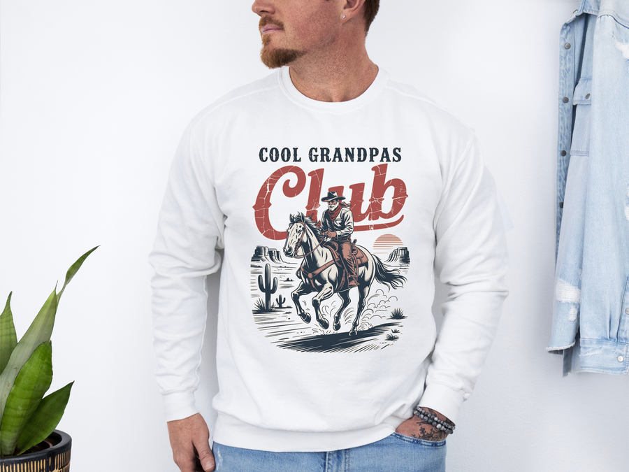 Cool Grandpas Club Sweatshirt, Funny Grandpa Crewneck, Grandpa Gift from Grandkids, Cozy Grandfather Sweatshirt, Papa Apparel