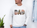 American Flag Dad Sweatshirt, Patriotic DAD Crewneck, USA Dad Sweatshirt, Father’s Day Gift for Dad, Fourth of July Apparel