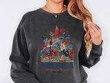 America 250 Years of Freedom Comfort Sweatshirt, Patriotic Floral Americana Crewneck, USA Bicentennial Inspired Gift for Women