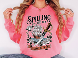 Spilling The Tea Since 1773 Comfort Colors Sweatshirt, Funny Boston Tea Party Crewneck, American History Humor