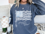 Military Deployment Comfort Colors Sweatshirt, Remember Everyone Deployed Crewneck, Patriotic Floral American Flag Sweatshirt, Support Our Troops Pullover