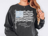 Military Deployment Comfort Colors Sweatshirt, Remember Everyone Deployed Crewneck, Patriotic Floral American Flag Sweatshirt, Support Our Troops Pullover