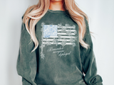 Military Deployment Comfort Colors Sweatshirt, Remember Everyone Deployed Crewneck, Patriotic Floral American Flag Sweatshirt, Support Our Troops Pullover