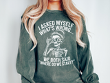Funny Retro Humor Comfort Colors Sweatshirt, Sarcastic Vintage Graphic Sweatshirt for Women