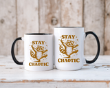Stay Chaotic Raccoon Coffee Mug, Funny Trash Panda Mug, Chaotic Energy Gift, Cute Raccoon Coffee Cup, Meme Lover Present