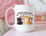 Crazy Cat Lady Social Club Mug, Funny Cat Mom Coffee Mug, Cat Lover Gift for Women, Cute Kitten Coffee Cup, Pet Parent Present