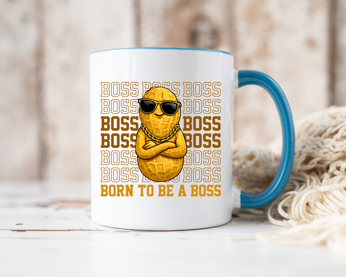 Born to Be a Boss Mug, Funny Boss Coffee Mug, Leadership Gift for Manager, Entrepreneur Coffee Cup, Office Desk Gift