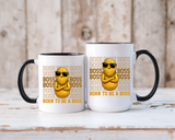 Born to Be a Boss Mug, Funny Boss Coffee Mug, Leadership Gift for Manager, Entrepreneur Coffee Cup, Office Desk Gift