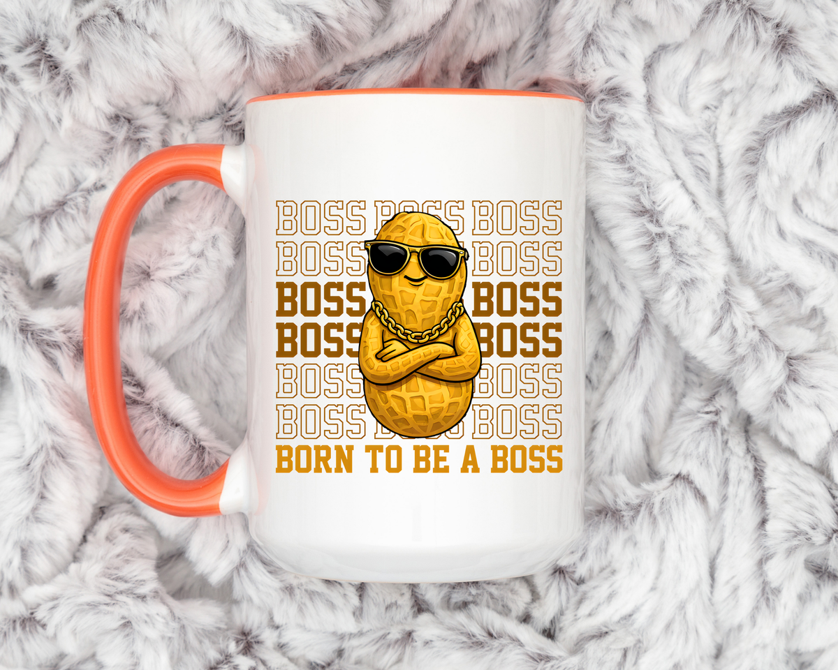 Born to Be a Boss Mug, Funny Boss Coffee Mug, Leadership Gift for Manager, Entrepreneur Coffee Cup, Office Desk Gift