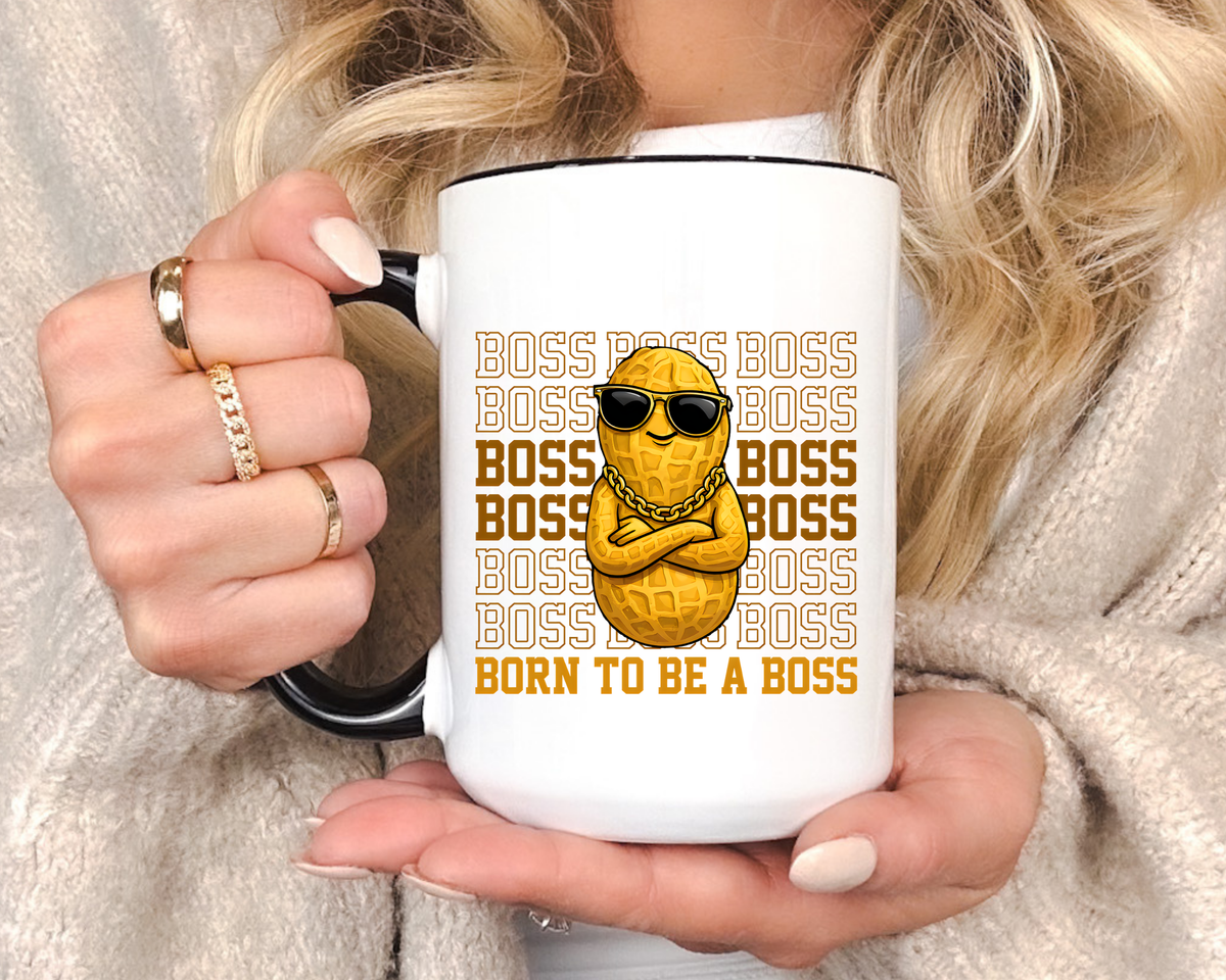 Born to Be a Boss Mug, Funny Boss Coffee Mug, Leadership Gift for Manager, Entrepreneur Coffee Cup, Office Desk Gift