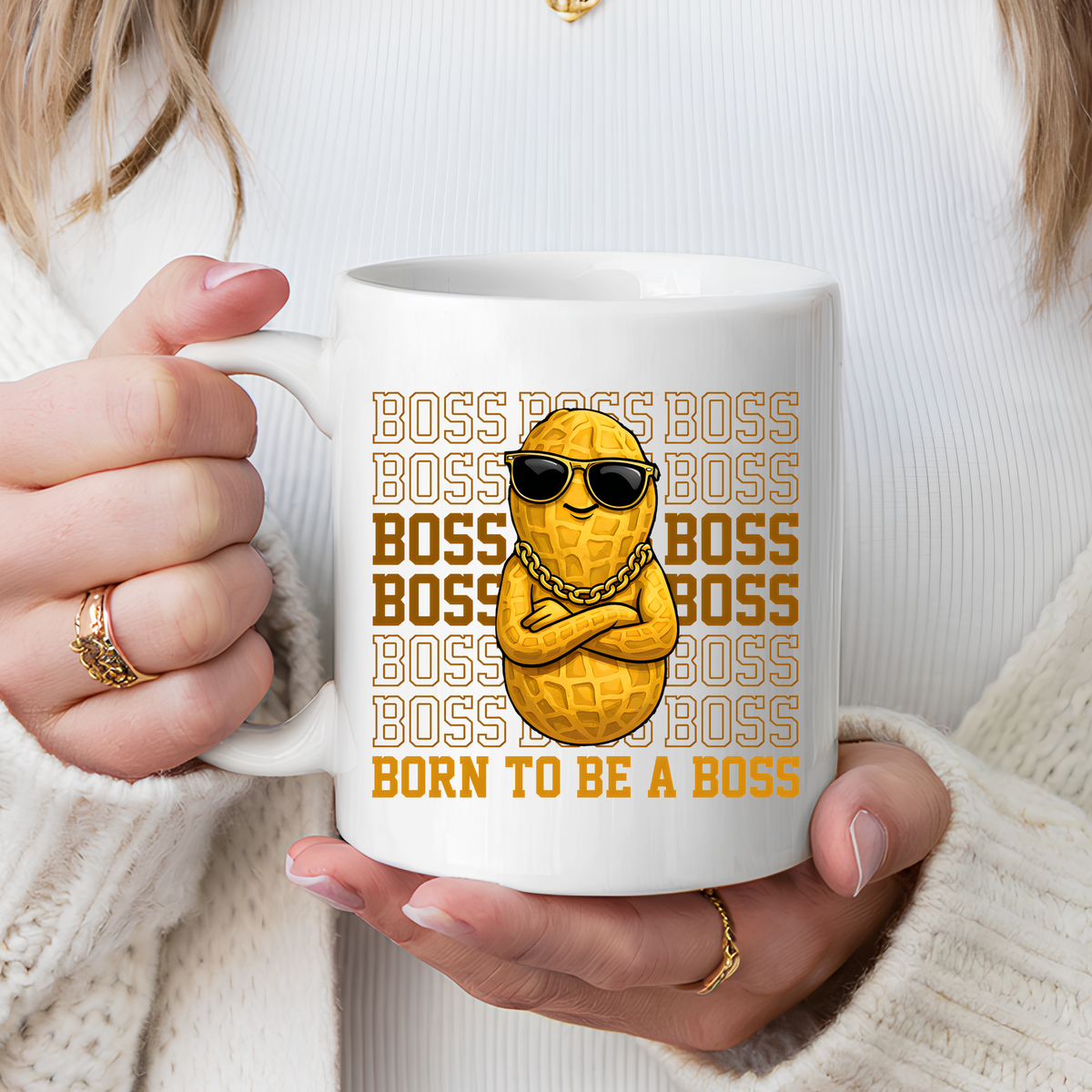 Born to Be a Boss Mug, Funny Boss Coffee Mug, Leadership Gift for Manager, Entrepreneur Coffee Cup, Office Desk Gift
